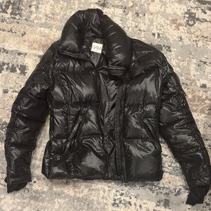SAM. Women's Glossy Black Puffer Jacket